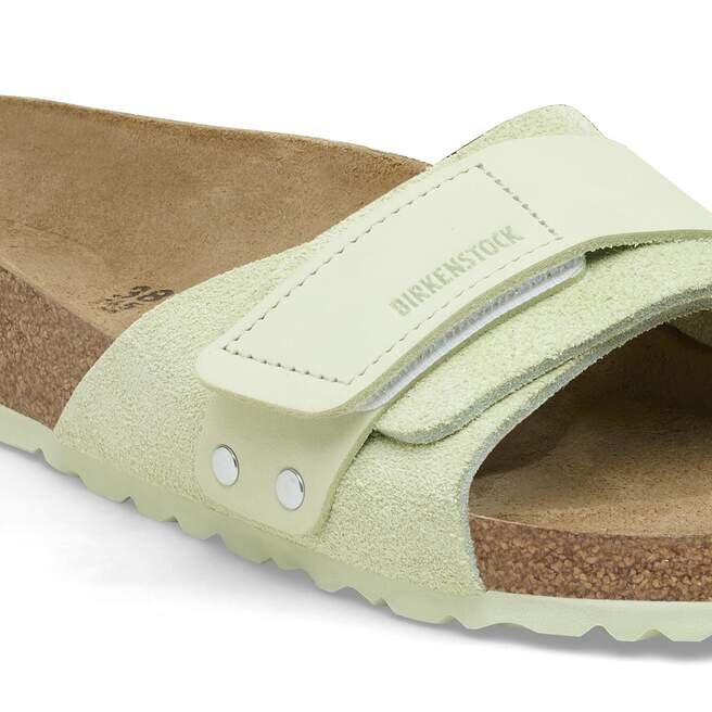 Cuir suédé Oita, couleur lime délavée Cuir suédé Oita, couleur lime délavée