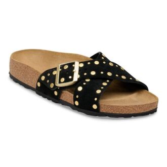 Cuir suédé Siena avec bordure cloutée
