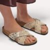 Cuir suédé Siena avec bordure cloutée Cuir suédé Siena avec bordure cloutée