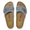 Cuir suédé tressé Oita Gris basalte Cuir suédé tressé Oita Gris basalte