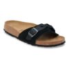 Cuir suédé tressé Oita noir Cuir suédé tressé Oita noir