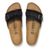 Cuir suédé tressé Oita noir Cuir suédé tressé Oita noir