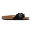 Cuir suédé tressé Oita noir Cuir suédé tressé Oita noir