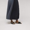 Cuir suédé tressé Oita noir Cuir suédé tressé Oita noir
