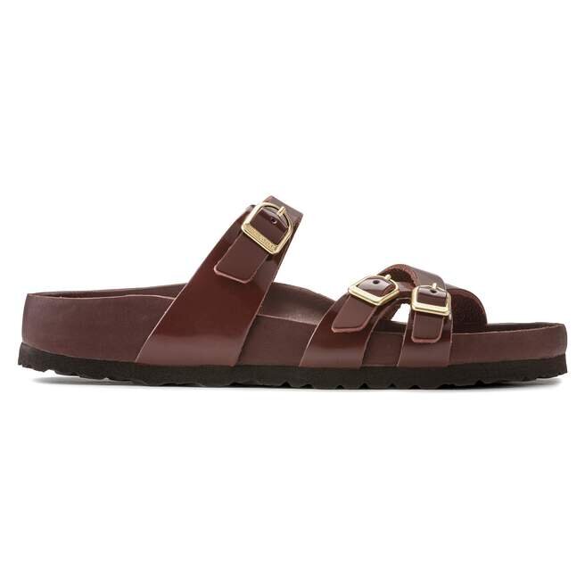 Franca Cuir naturel verni brillant chocolat Franca Cuir naturel verni brillant chocolat