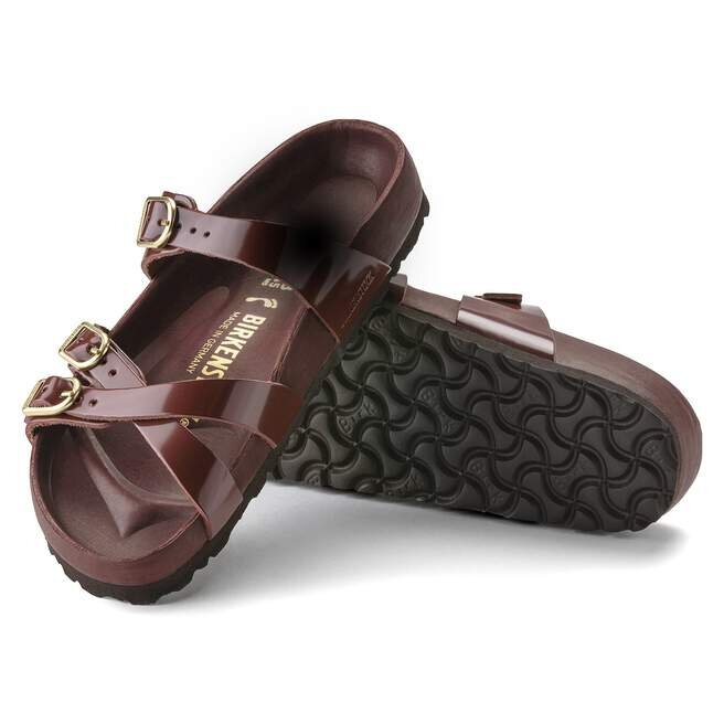 Franca Cuir naturel verni brillant chocolat Franca Cuir naturel verni brillant chocolat