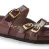 Franca Cuir naturel verni brillant chocolat Franca Cuir naturel verni brillant chocolat