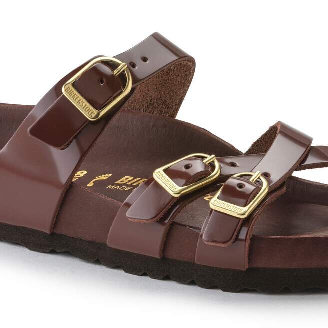 Franca Cuir naturel verni brillant chocolat Franca Cuir naturel verni brillant chocolat
