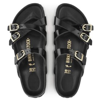 Franca Cuir naturel verni noir brillant