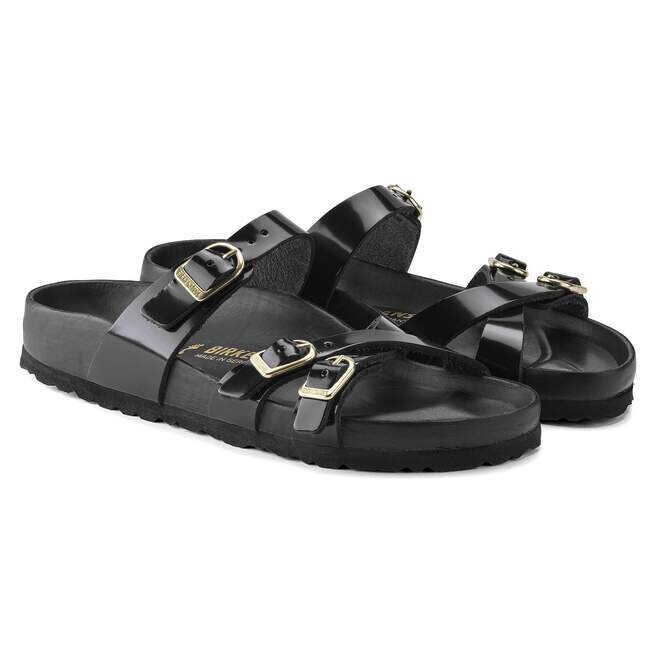 Franca Cuir naturel verni noir brillant Franca Cuir naturel verni noir brillant
