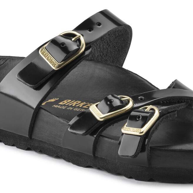 Franca Cuir naturel verni noir brillant Franca Cuir naturel verni noir brillant