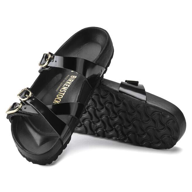 Franca Cuir naturel verni noir brillant Franca Cuir naturel verni noir brillant