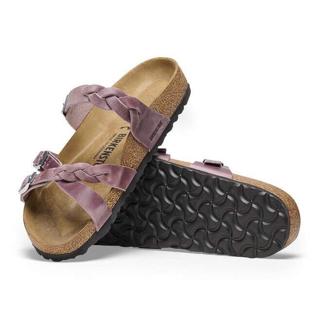 Franca en cuir tressé huilé, couleur lavande Franca en cuir tressé huilé, couleur lavande