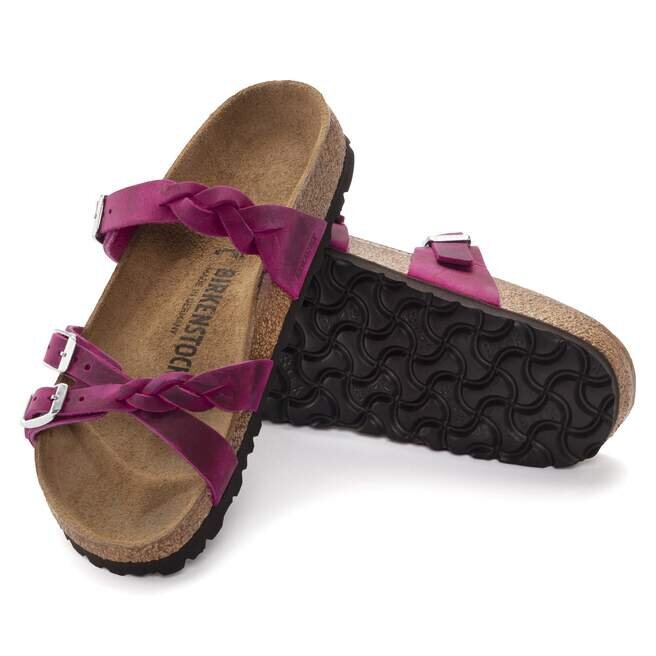 Franca tressée en cuir huilé Festival Fuchsia Franca tressée en cuir huilé Festival Fuchsia
