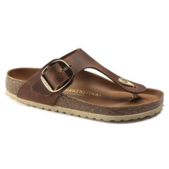 Gizeh Big Buckle Cuir naturel huilé