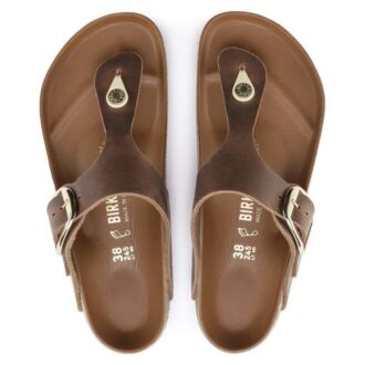 Gizeh Big Buckle Cuir naturel huilé