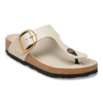 Gizeh Big Buckle Cuir naturel verni