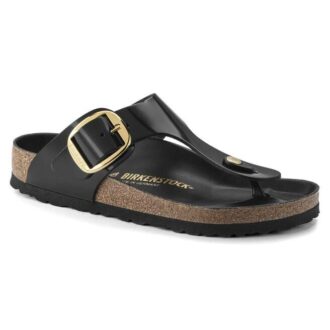 Gizeh Big Buckle Cuir naturel verni
