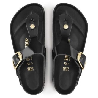 Gizeh Big Buckle Cuir naturel verni