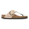 Gizeh Big Buckle Cuir naturel verni