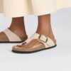 Gizeh Big Buckle Cuir naturel verni