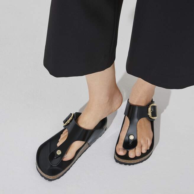 Gizeh Big Buckle Cuir naturel verni Gizeh Big Buckle Cuir naturel verni
