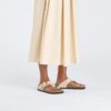 Gizeh Big Buckle Cuir naturel verni