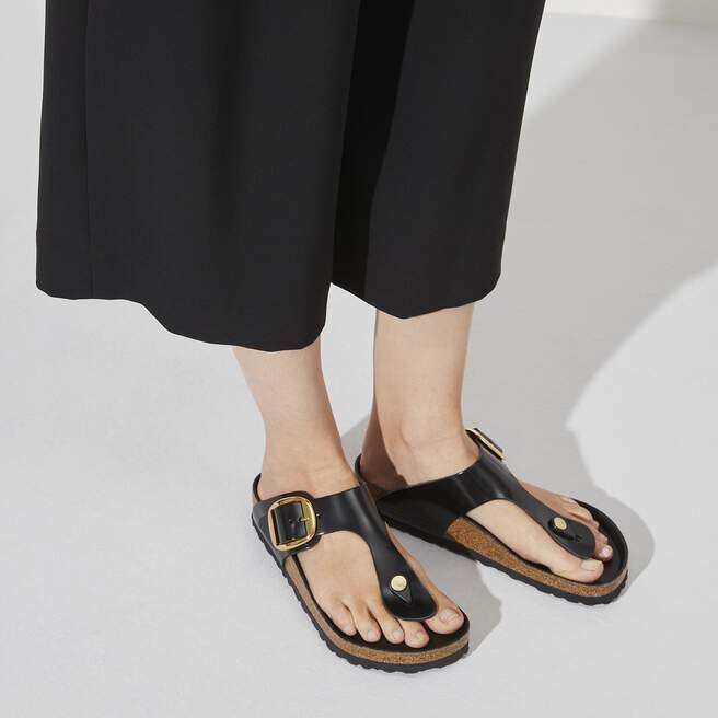 Gizeh Big Buckle Cuir naturel verni Gizeh Big Buckle Cuir naturel verni