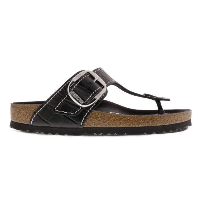 Gizeh Big Buckle Cuir naturel Vernis noir Gizeh Big Buckle Cuir naturel Vernis noir