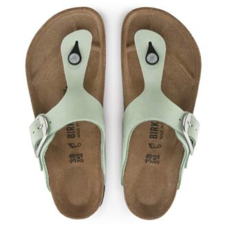 Gizeh Big Buckle Cuir nubuck Matcha