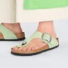 Gizeh Big Buckle en cuir nubuck