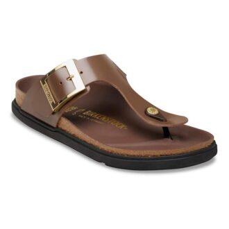 Gizeh Droplet Buckle Cuir naturel verni