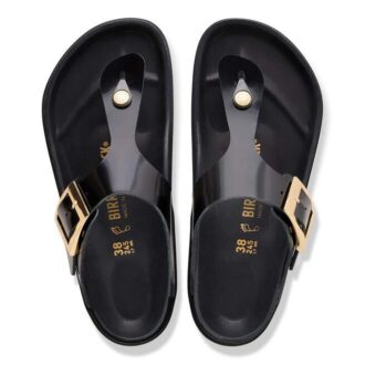 Gizeh Droplet Buckle Cuir naturel verni