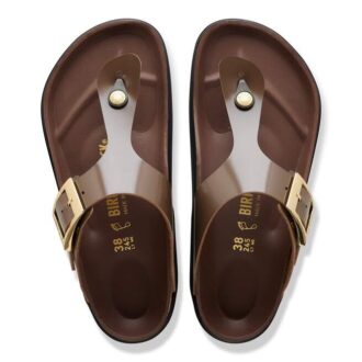 Gizeh Droplet Buckle Cuir naturel verni