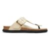 Gizeh Droplet Buckle Cuir naturel verni