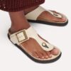 Gizeh Droplet Buckle Cuir naturel verni