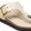 Gizeh Droplet Buckle Cuir naturel verni