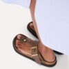 Gizeh Droplet Buckle Cuir naturel verni Gizeh Droplet Buckle Cuir naturel verni