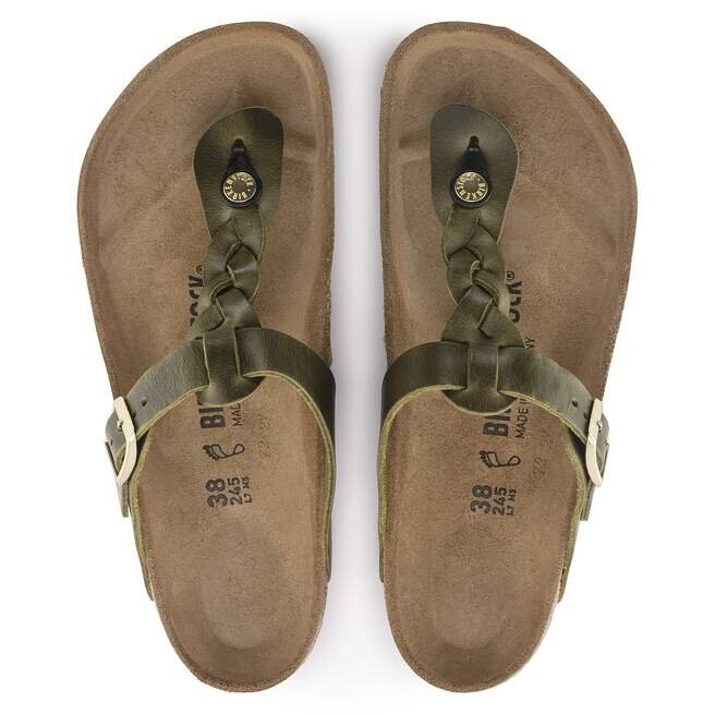 Gizeh en cuir naturel tressé huilé Gizeh en cuir naturel tressé huilé