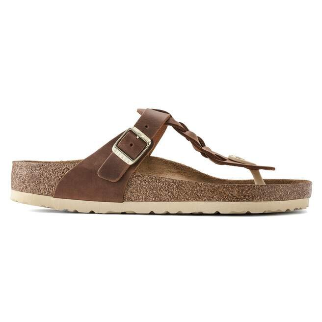 Gizeh en cuir naturel tressé huilé Gizeh en cuir naturel tressé huilé