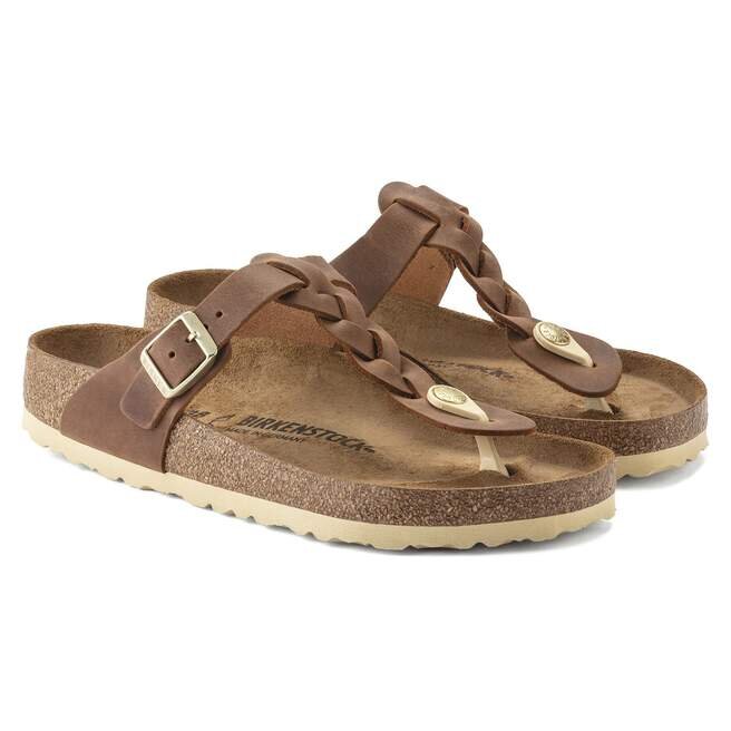 Gizeh en cuir naturel tressé huilé Gizeh en cuir naturel tressé huilé