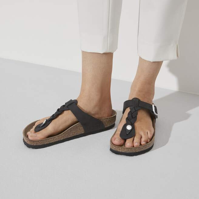 Gizeh en cuir naturel tressé huilé Gizeh en cuir naturel tressé huilé