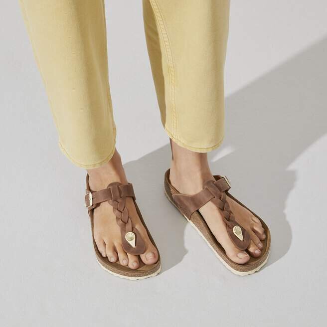 Gizeh en cuir naturel tressé huilé Gizeh en cuir naturel tressé huilé