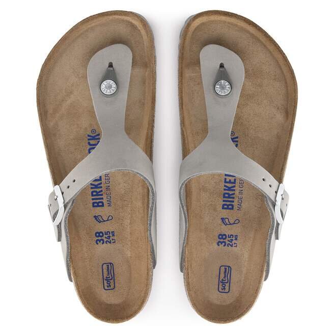 Gizeh Soft Footbed Cuir nubuck Gris tourterelle Gizeh Soft Footbed Cuir nubuck Gris tourterelle