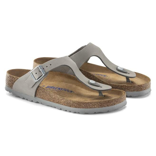 Gizeh Soft Footbed Cuir nubuck Gris tourterelle Gizeh Soft Footbed Cuir nubuck Gris tourterelle