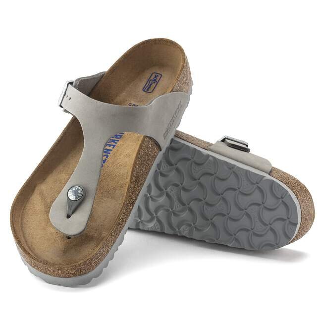 Gizeh Soft Footbed Cuir nubuck Gris tourterelle Gizeh Soft Footbed Cuir nubuck Gris tourterelle