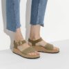 Glenda Cuir suédé et textile Kaki délavé Glenda Cuir suédé et textile Kaki délavé