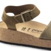 Glenda Cuir suédé et textile Kaki délavé Glenda Cuir suédé et textile Kaki délavé