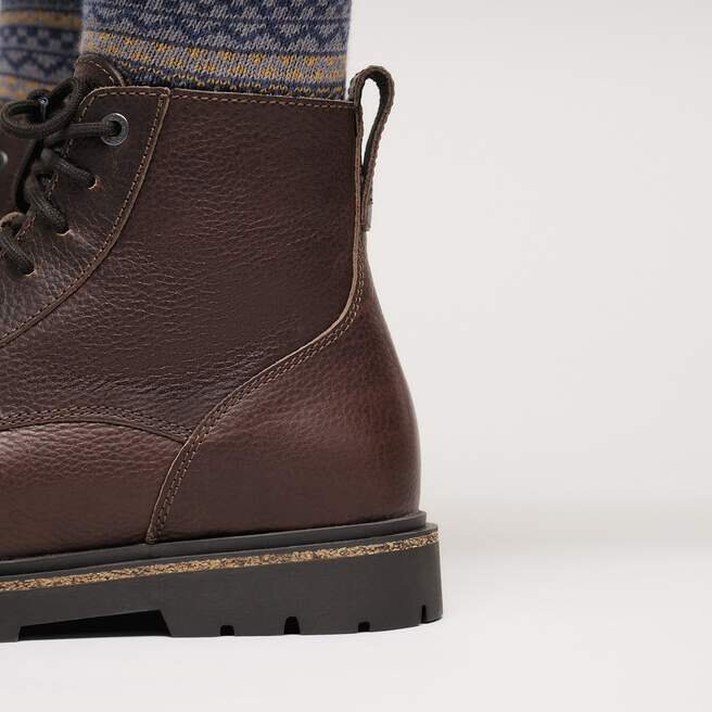 Highwood Lace Mid Hommes Cuir Chocolat Highwood Lace Mid Hommes Cuir Chocolat