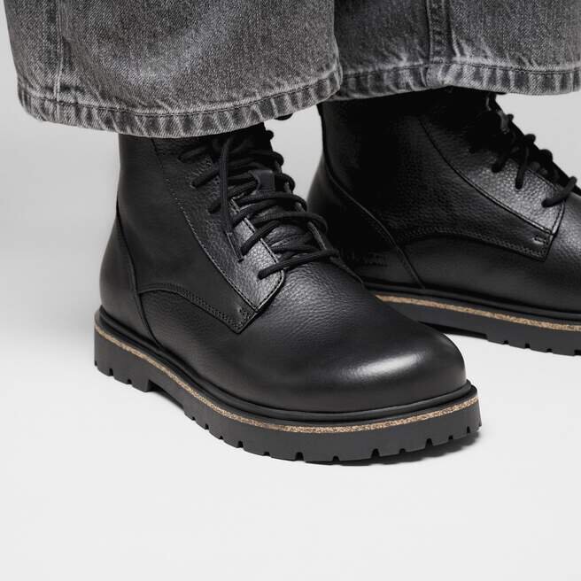 Highwood Lace Mid Hommes Cuir Noir Highwood Lace Mid Hommes Cuir Noir